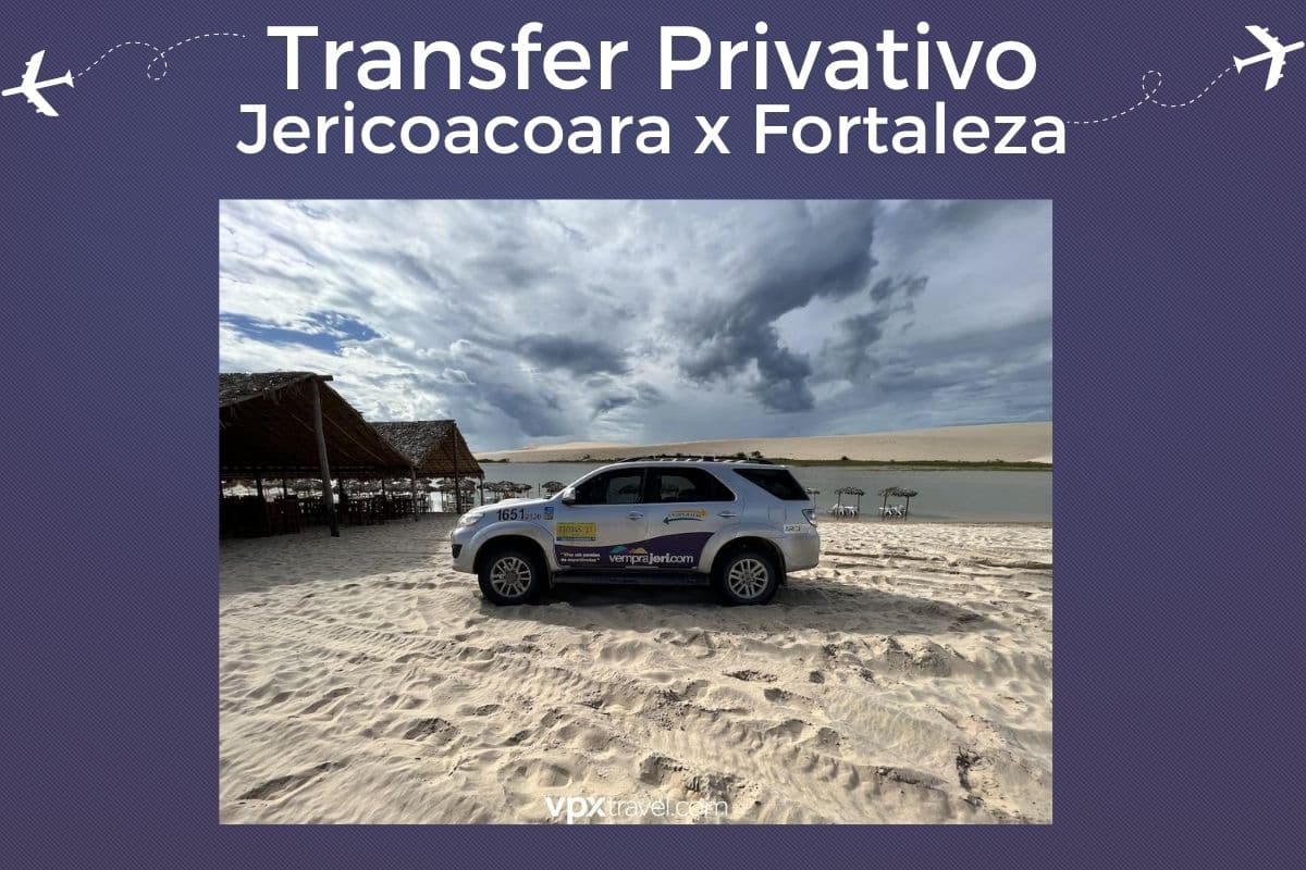 Transfert Privé de Jericoacoara à Fortaleza en véhicule pour 6 passagers en Toyota Hilux ou Similaire